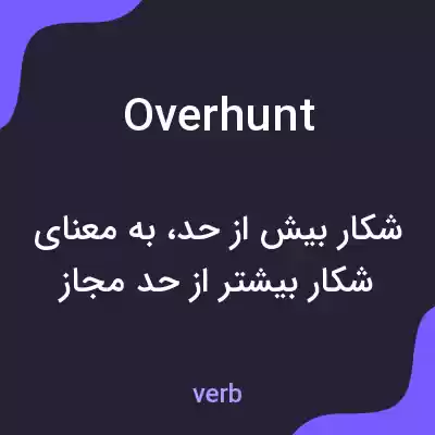 معنی overhunt به فارسی معنی overhunt به فارسی