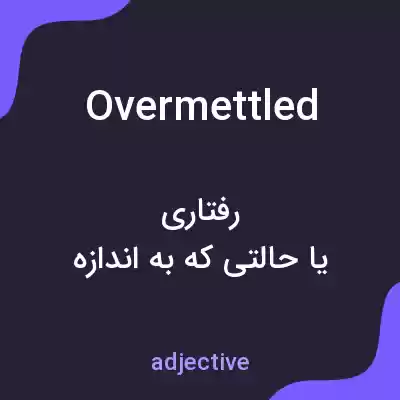 معنی overmettled به فارسی معنی overmettled به فارسی