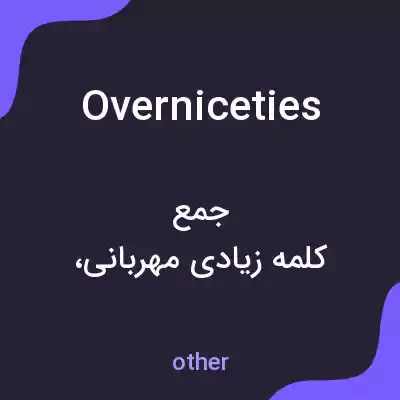 معنی overniceties به فارسی معنی overniceties به فارسی