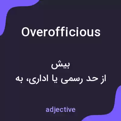 معنی overofficious به فارسی معنی overofficious به فارسی