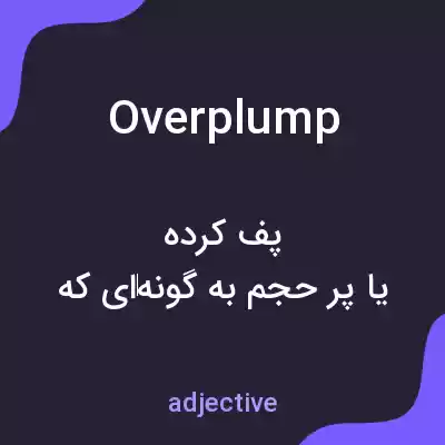 معنی overplump به فارسی معنی overplump به فارسی