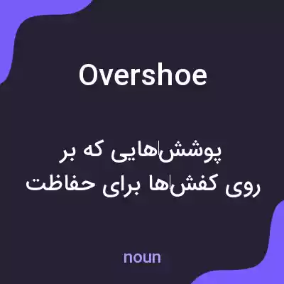 معنی overshoe به فارسی معنی overshoe به فارسی
