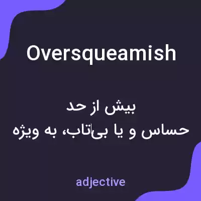 معنی oversqueamish به فارسی معنی oversqueamish به فارسی