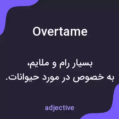 معنی overtame به فارسی معنی overtame به فارسی