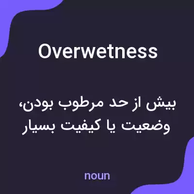 معنی overwetness به فارسی معنی overwetness به فارسی