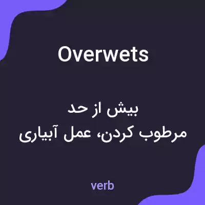 معنی overwets به فارسی معنی overwets به فارسی