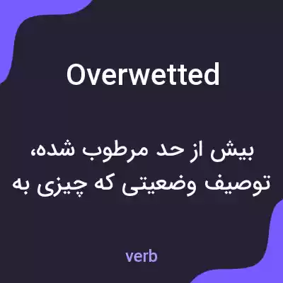 معنی overwetted به فارسی معنی overwetted به فارسی
