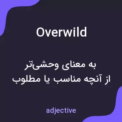 معنی overwild به فارسی معنی overwild به فارسی