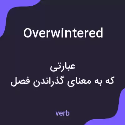 معنی overwintered به فارسی معنی overwintered به فارسی