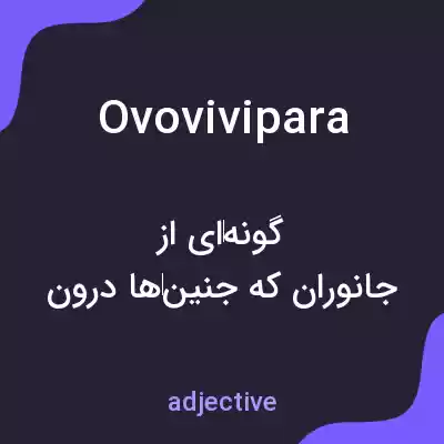 معنی ovovivipara به فارسی معنی ovovivipara به فارسی