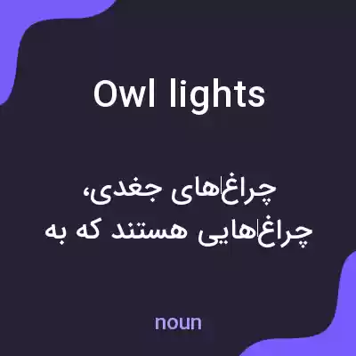 معنی owl lights به فارسی معنی owl lights به فارسی