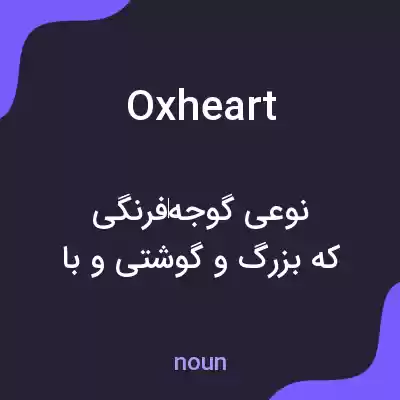 معنی oxheart به فارسی معنی oxheart به فارسی