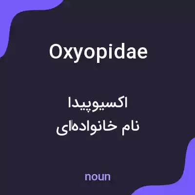 معنی oxyopidae به فارسی معنی oxyopidae به فارسی