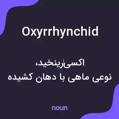 معنی oxyrrhynchid به فارسی معنی oxyrrhynchid به فارسی