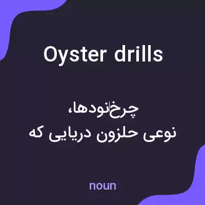 معنی oyster drills به فارسی