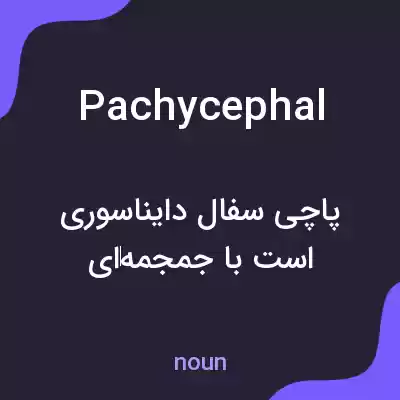 معنی pachycephal به فارسی معنی pachycephal به فارسی