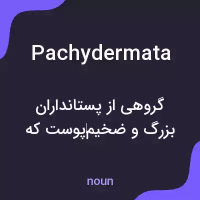 معنی pachydermata به فارسی معنی pachydermata به فارسی