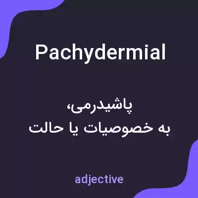 معنی pachydermial به فارسی معنی pachydermial به فارسی