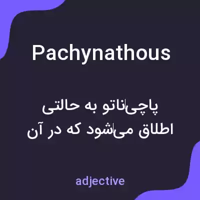 معنی pachynathous به فارسی معنی pachynathous به فارسی