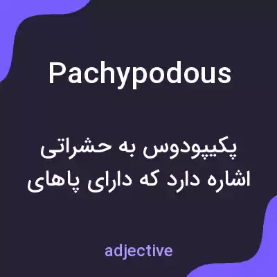 معنی pachypodous به فارسی معنی pachypodous به فارسی