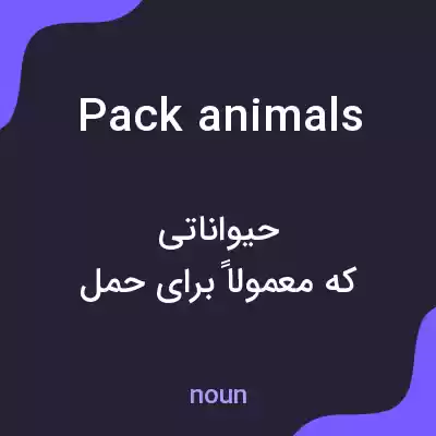معنی pack animals به فارسی معنی pack animals به فارسی