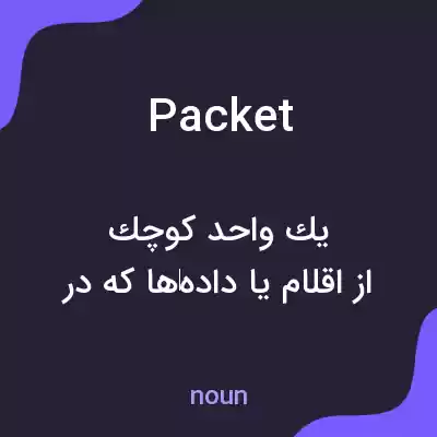 معنی packet به فارسی معنی packet به فارسی
