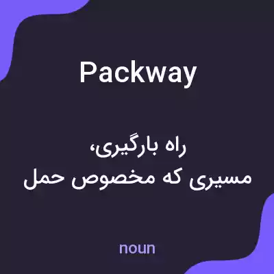 معنی packway به فارسی معنی packway به فارسی