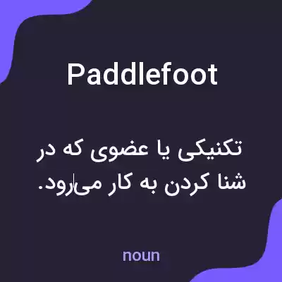 معنی paddlefoot به فارسی معنی paddlefoot به فارسی