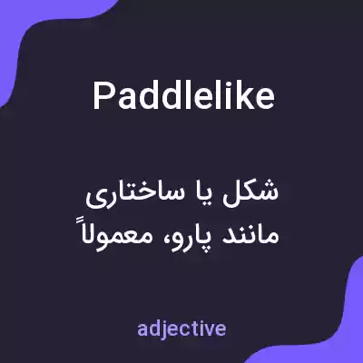 معنی paddlelike به فارسی معنی paddlelike به فارسی