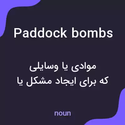 معنی paddock bombs به فارسی معنی paddock bombs به فارسی