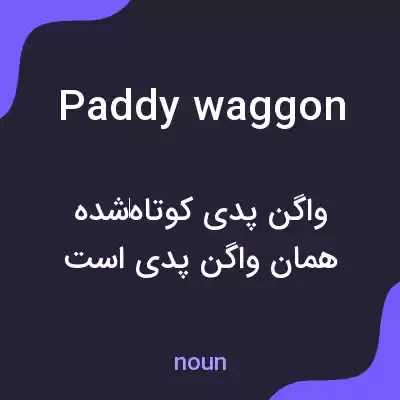 معنی paddy waggon به فارسی