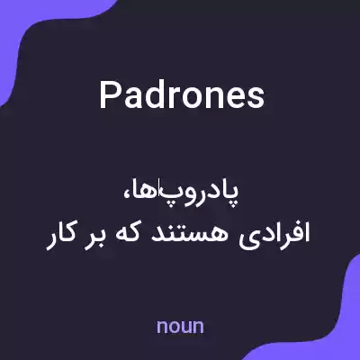 معنی padrones به فارسی معنی padrones به فارسی