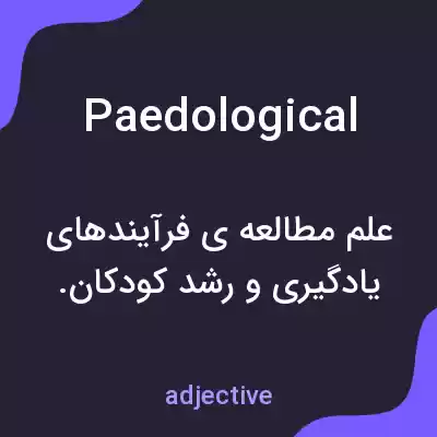 معنی paedological به فارسی معنی paedological به فارسی