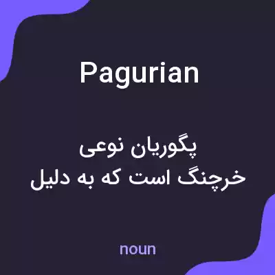 معنی pagurian به فارسی معنی pagurian به فارسی