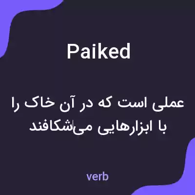 معنی paiked به فارسی