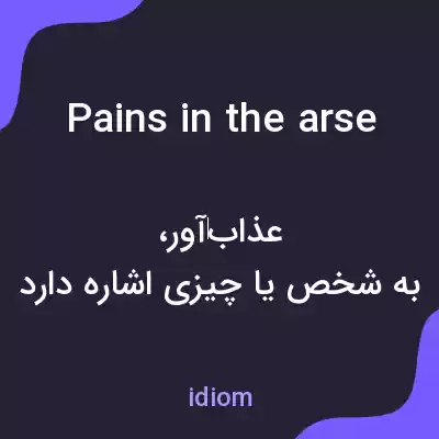 معنی pains in the arse به فارسی معنی pains in the arse به فارسی