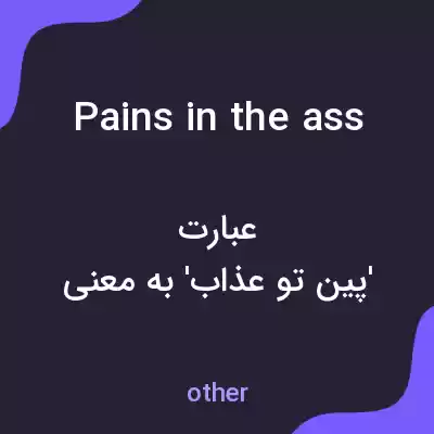 معنی pains in the ass به فارسی معنی pains in the ass به فارسی