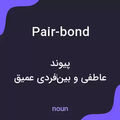 معنی pair-bond به فارسی معنی pair-bond به فارسی