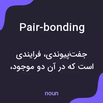معنی pair-bonding به فارسی معنی pair-bonding به فارسی