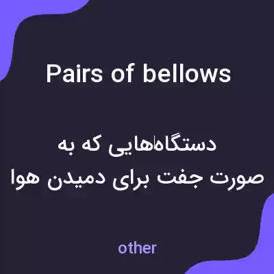 معنی pairs of bellows به فارسی معنی pairs of bellows به فارسی