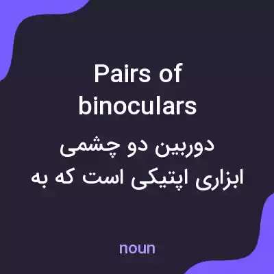 معنی pairs of binoculars به فارسی معنی pairs of binoculars به فارسی