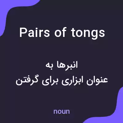 معنی pairs of tongs به فارسی معنی pairs of tongs به فارسی