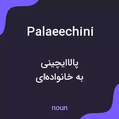 معنی palaeechini به فارسی معنی palaeechini به فارسی