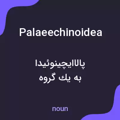 معنی palaeechinoidea به فارسی معنی palaeechinoidea به فارسی