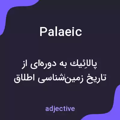 معنی palaeic به فارسی معنی palaeic به فارسی