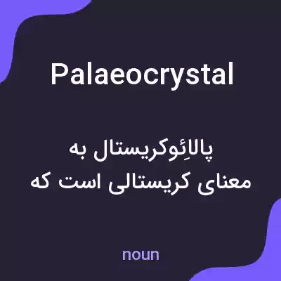 معنی palaeocrystal به فارسی معنی palaeocrystal به فارسی