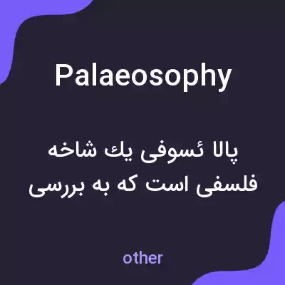 معنی palaeosophy به فارسی معنی palaeosophy به فارسی