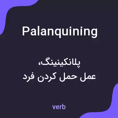 معنی palanquining به فارسی معنی palanquining به فارسی