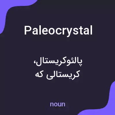 معنی paleocrystal به فارسی معنی paleocrystal به فارسی