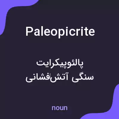 معنی paleopicrite به فارسی معنی paleopicrite به فارسی